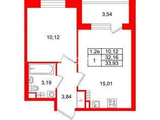1-комн. кв. 32.16 м² 5/5 этаж