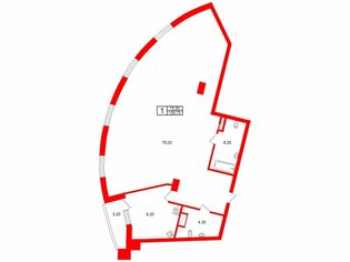  Квартира 100.7 кв.м. у метро Площадь Восстания