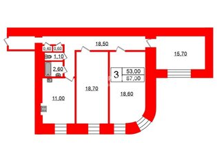  Квартира 87 кв.м. у метро Чернышевская