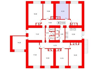 Комната 12.1 м² в 8-комн. кв. 3/9 этаж