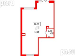 Аренда помещения 56.9 м²