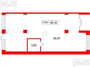 Аренда помещения 88.3 м²