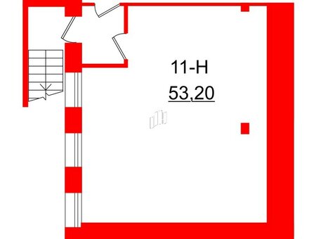 Помещение в ЖК UNO, 52.5 м², -1 этаж