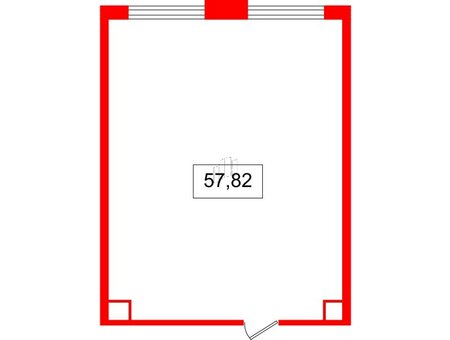 Помещение в ЖК Ladozhsky Avenir, 57.82 м², 2 этаж