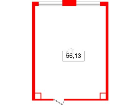 Помещение в ЖК Ladozhsky Avenir, 56.13 м², 2 этаж