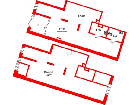 Помещение в ЖК Lotos Club, 72.9 м², 1 этаж