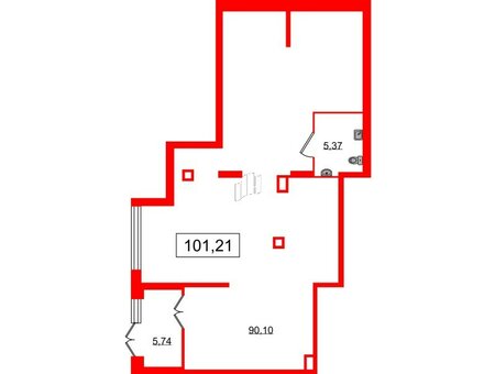 Помещение в ЖК Наука, 106.7 м², 1 этаж