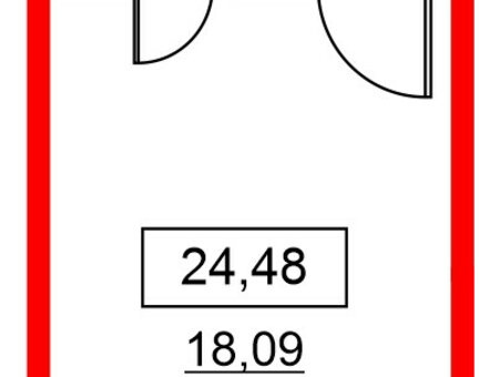 Помещение в ЖК Парадный ансамбль, 24.48 м², 1 этаж