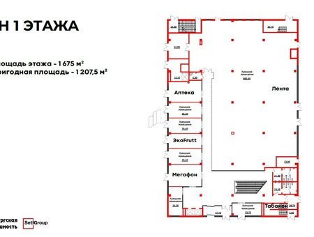 Помещение в ЖК Солнечный Город ТРЦ Сквер, 11401 м²