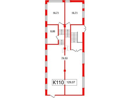 Помещение в ЖК Клубный дом Лиговский,127, 129.07 м², 1 этаж
