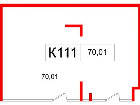 Помещение в ЖК Клубный дом Лиговский,127, 70.01 м², 1 этаж