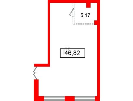 Помещение в ЖК Коллекционный дом 1919, 51.99 м², 1 этаж Помещение в ЖК Коллекционный дом 1919, 51.99 м², 1 этаж