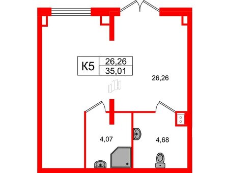 Помещение в ЖК Дубровка Парк., 35.01 м², 1 этаж