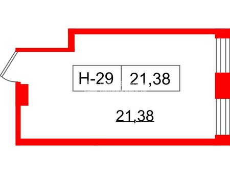 Помещение в ЖК Айди Политех, 21.38 м², 2 этаж