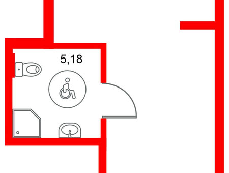 Помещение в ЖК Город спутник Южный., 43.41 м², 1 этаж