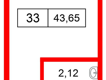 Помещение в ЖК ЦДС Dreamline., 43.65 м², 1 этаж