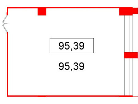 Помещение в ЖК БЦ ELEMENT PRIME, 95.39 м², 5 этаж