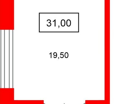 Помещение в ЖК ЦДС Чёрная Речка, 31 м², 1 этаж