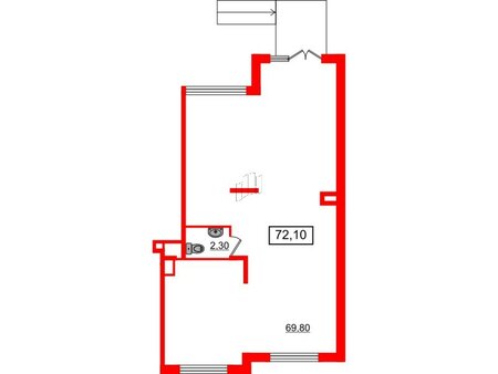 Аренда помещения 72.1 м²