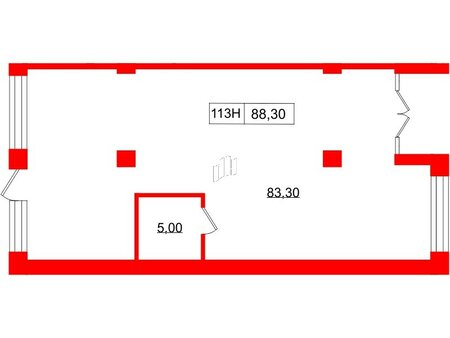 Аренда помещения 88.3 м²