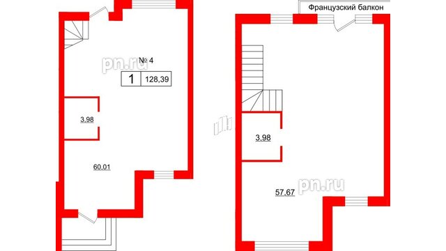 Квартира в ЖК Алгоритм.Стрельна, 1 комнатная, 129.8 м², 1 этаж