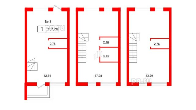 Квартира в ЖК Алгоритм.Стрельна, 1 комнатная, 137.9 м², 1 этаж