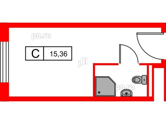 Апартаменты в ЖК Вертикаль на Московской (корп.2), студия, 15.36 м², 4 этаж