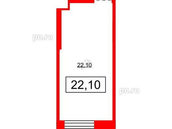 Апартаменты в ЖК VIDI, студия, 22.1 м², 2 этаж