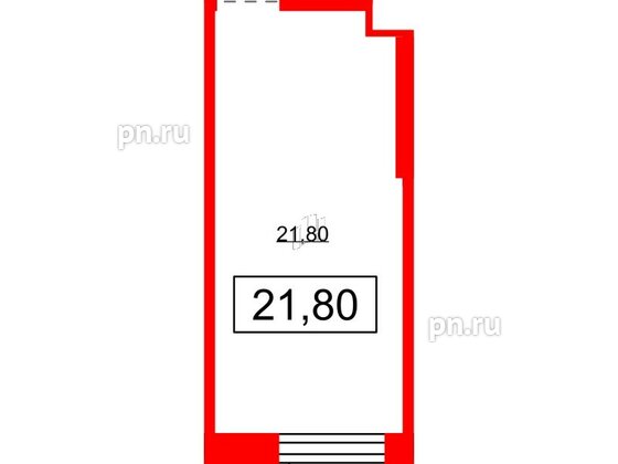 Апартаменты в ЖК VIDI, студия, 21.8 м², 2 этаж