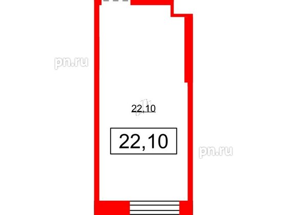 Апартаменты в ЖК VIDI, студия, 22.1 м², 2 этаж