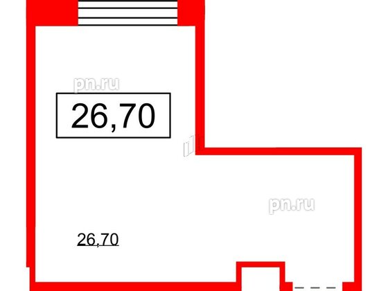 Апартаменты в ЖК VIDI, студия, 26.7 м², 2 этаж