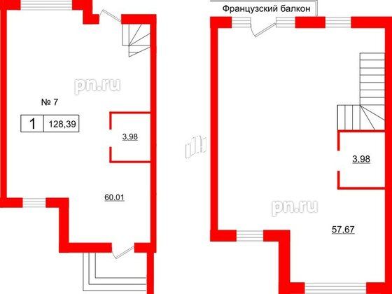 Квартира в ЖК Алгоритм.Стрельна, 1 комнатная, 130.3 м², 1 этаж