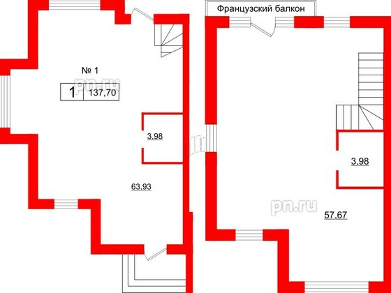 Квартира в ЖК Алгоритм.Стрельна, 1 комнатная, 139 м², 1 этаж