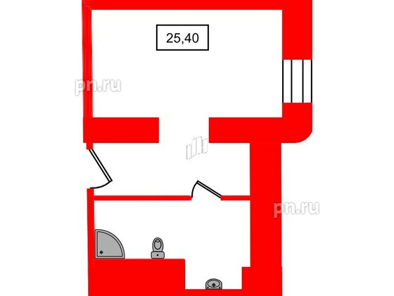 Апартаменты в ЖК Hovard Club, студия, 25.4 м², 2 этаж