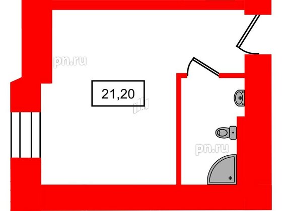 Апартаменты в ЖК Hovard Club, студия, 21.2 м², 2 этаж