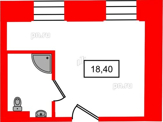 Апартаменты в ЖК Hovard Club, студия, 18.4 м², 2 этаж