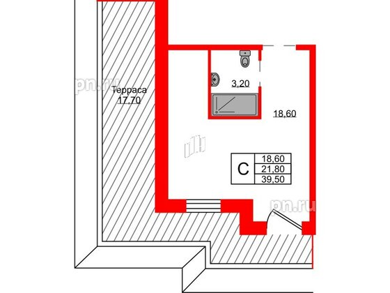 Апартаменты в ЖК Апартаменты «Авенир Индастриал», студия, 27.1 м², 12 этаж