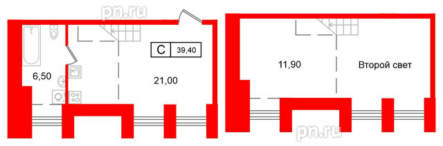 Апартаменты в ЖК Апарт-отель ФОМИН, студия, 39.4 м², 3 этаж
