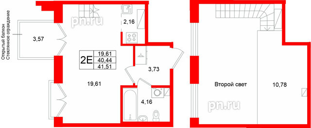 Квартира в ЖК Аристократ, 1 комнатная, 40.44 м², 8 этаж