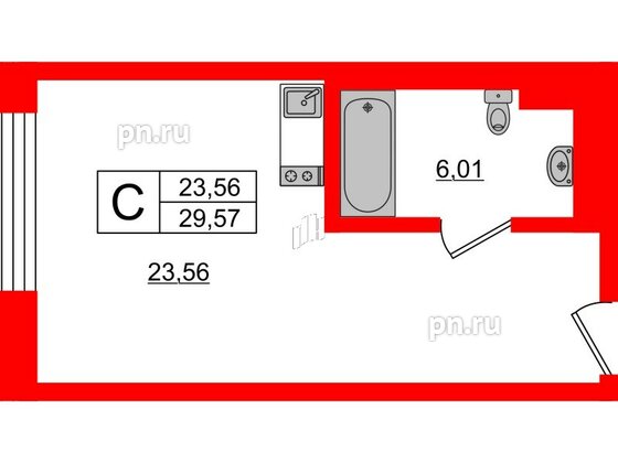 Апартаменты в ЖК VALO, студия, 29.09 м², 7 этаж