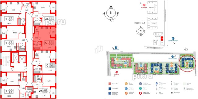 Квартира в ЖК 'Галактика', студия, 31.3 м², 12 этаж