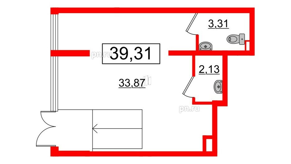 Аренда помещения в ЖК Солнечный город, 39.2 м², 1 этаж