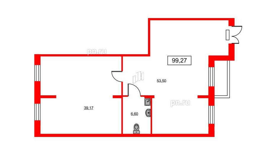 Помещение в ЖК ID Park Pobedy, 99.27 м², 1 этаж