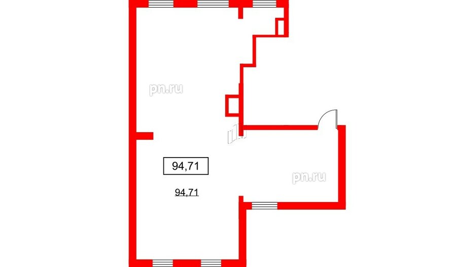 Помещение в ЖК PROMENADE, 94.8 м², 3 этаж