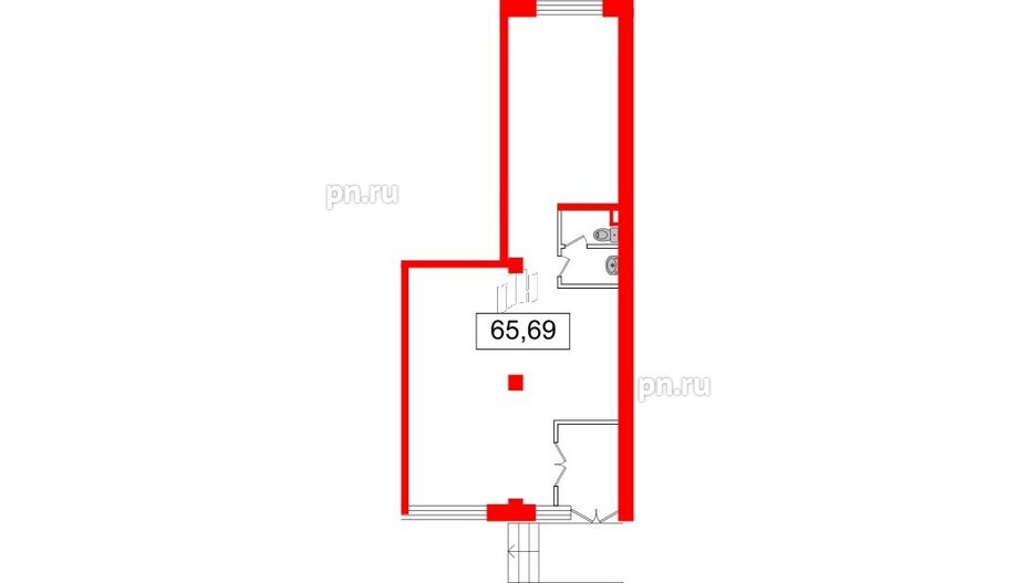 Помещение в ЖК FoRest Akvilon, 66.3 м², 1 этаж