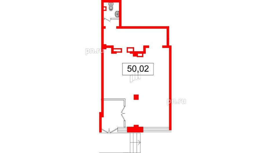 Помещение в ЖК FoRest Akvilon, 52.9 м², 1 этаж