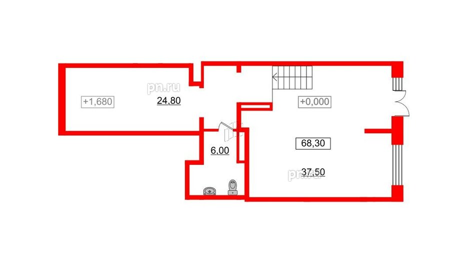 Помещение в ЖК Стрижи в Невском, 68.3 м², 1 этаж