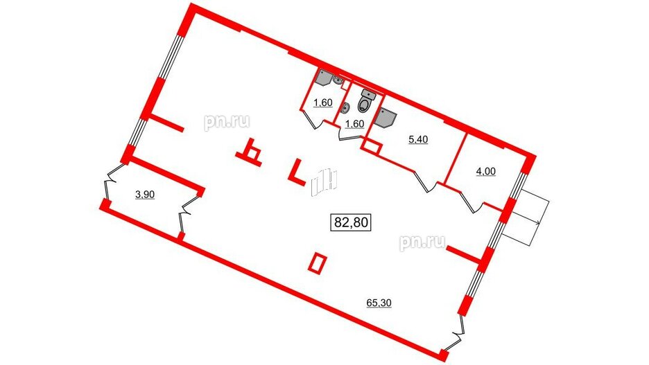 Помещение в ЖК Новое Сертолово, 82.8 м², 1 этаж