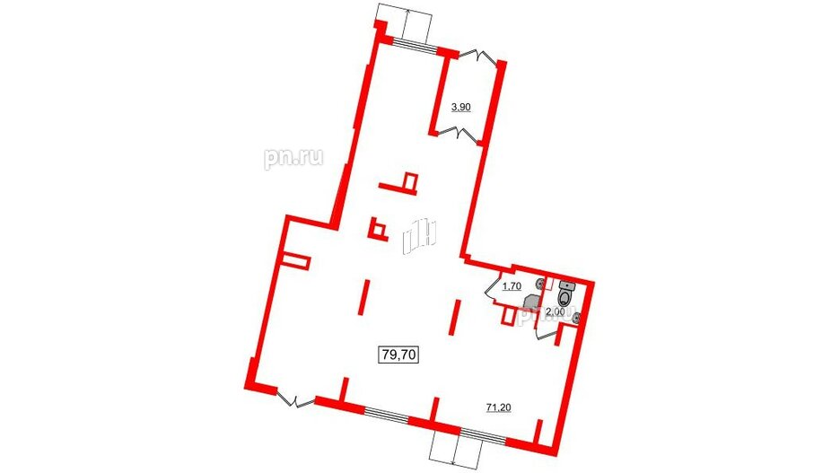 Помещение в ЖК Новое Сертолово, 79.7 м², 1 этаж