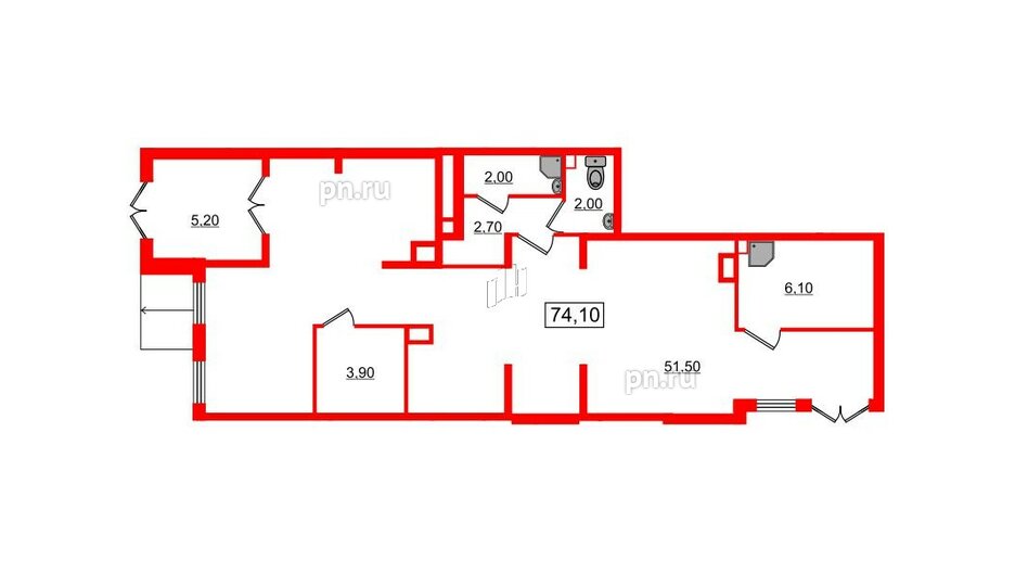 Помещение в ЖК Новое Сертолово, 74.1 м², 1 этаж